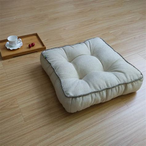 Japanese Style Fabric Seat Cushions Thickened Tatami Futon Square Back