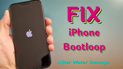 How To Fix Iphone Bootloop Stuck At Apple Logo After Water Damage Youtube