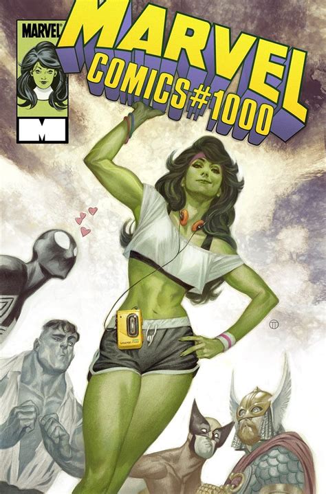 The Cover To Marvel Comics Featuring An Image Of A Woman In Green And White