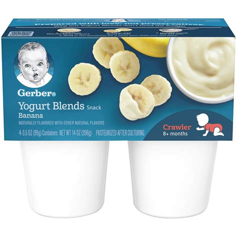 Gerber Baby Food Yogurt Blends For Crawler Banana 35