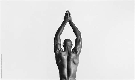 Black And White Shot Of Swimmer About To Dive By Stocksy Contributor