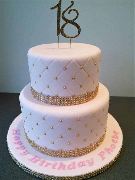Pink And Gold Quilted 18th Birthday Cake 18th Birthday Cakes