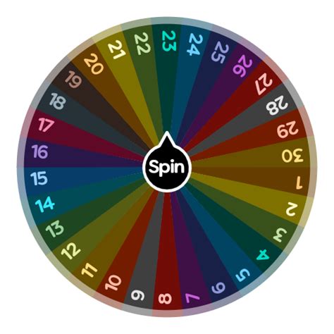 Numbers 1 30 Spin The Wheel Random Picker