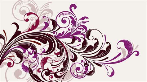 You can download, edit these vectors for personal use for your presentations, webblogs, or other project designs. HD Purple Vectors Swirls Floral Graphics White Background Free Wallpaper | Download Free - 145095