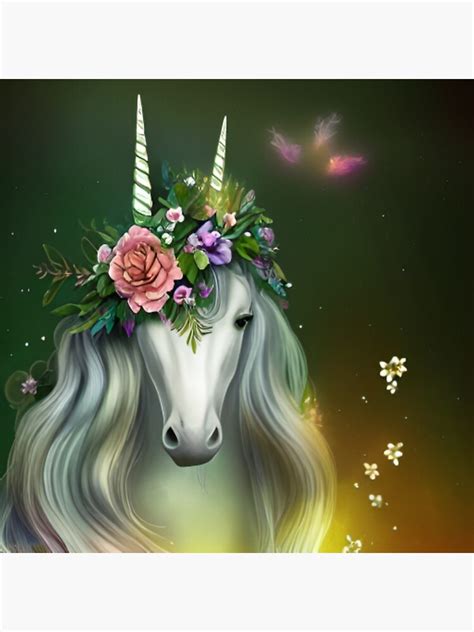 2 Horned Unicorn Fantasy Art Poster For Sale By Fantastiqueart