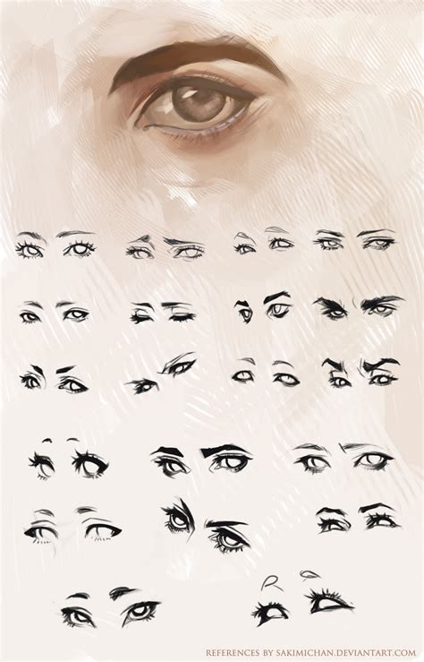 These commonly consist of the eyelids eyelashes the iris pupil reflections and learn more about drawing various styles of both male and female manga eyes accelerate your art. sakimi's Wip art blog: eye references