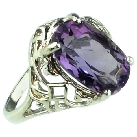 Amethyst Oval In Sterling Silver Ring February Birthstone For Sale At