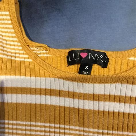 Yellow Bodycon Knitted Dress A Little Hole In The Depop