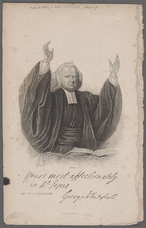 Yours Most Affectionately In Rt Jesus George Whitefield Signature