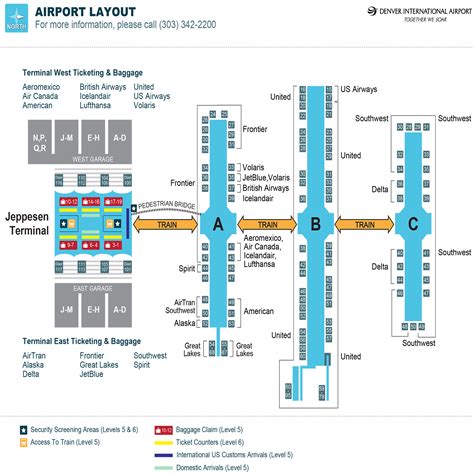 Printable Denver Airport Terminal Map All In One Photos