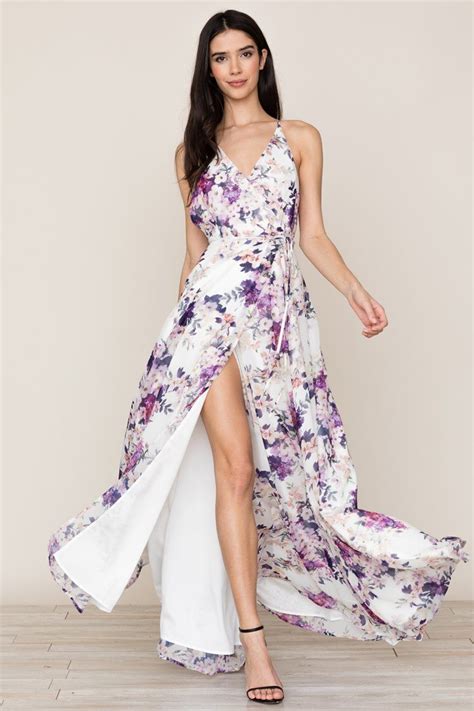 Make An Entrance In Spotlight Purple Floral Maxi Dress By Yumi Kim Details Include Purple