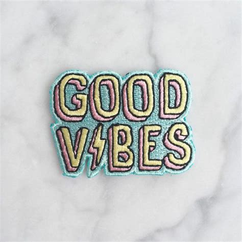 Good Vibes Patch Iron On Embroidered Applique Chill Summer In 2021 Cute Patches