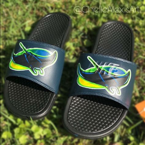 Custom Hand Painted Nike Slides Slippers Etsy