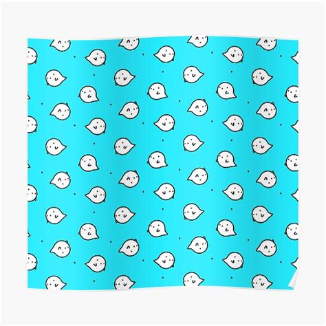 Cute Ghost Pattern Design Poster For Sale By Amritv Redbubble