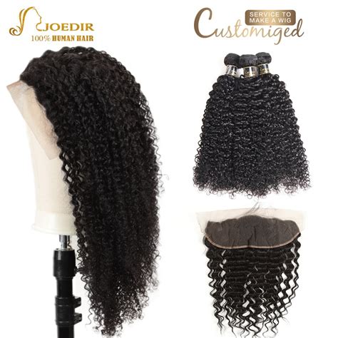 Joedir 250 Density Lace Wig Curly Human Hair Wigs For Black Women