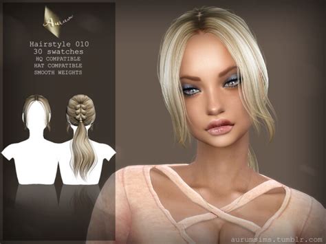 Ponytail Hairstyle 010 By Aurummusik At Tsr Sims 4 Updates