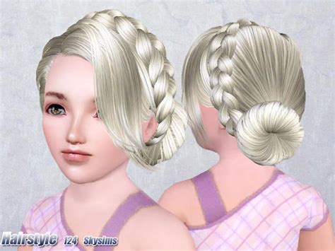 Medieval Braided Bun Hairstyle 124 By Skysims Sims 3 Hairs