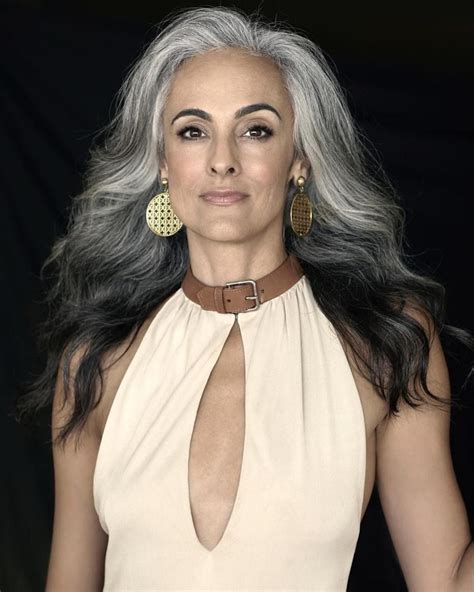 Long Gray Hairstyle With Reverse Ombre Long Gray Hair Grey Ombre