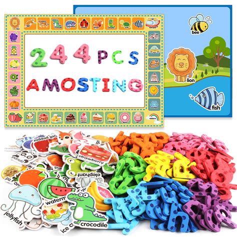 Alphabet Magnets Toddler Toys Educational Magnetic Letters 244pcs