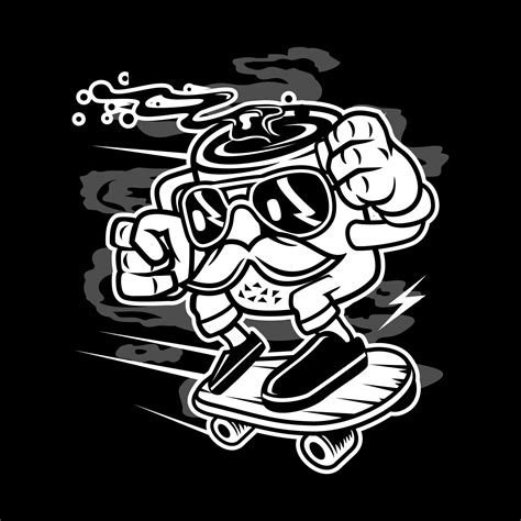Cool Skateboarder Vector Cartoon Design 7168400 Vector Art At Vecteezy