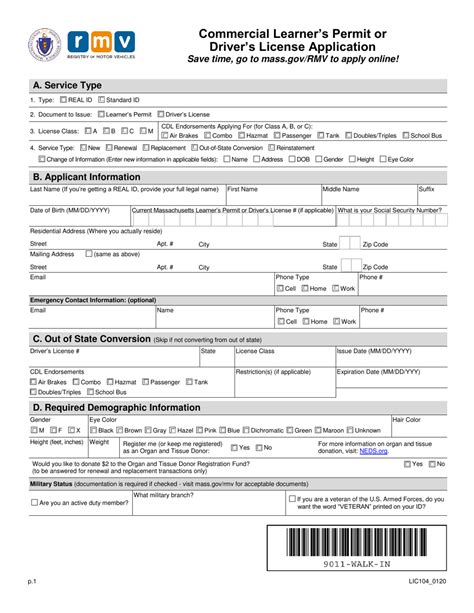 Form Lic104 Fill Out Sign Online And Download Fillable Pdf Massachusetts Templateroller