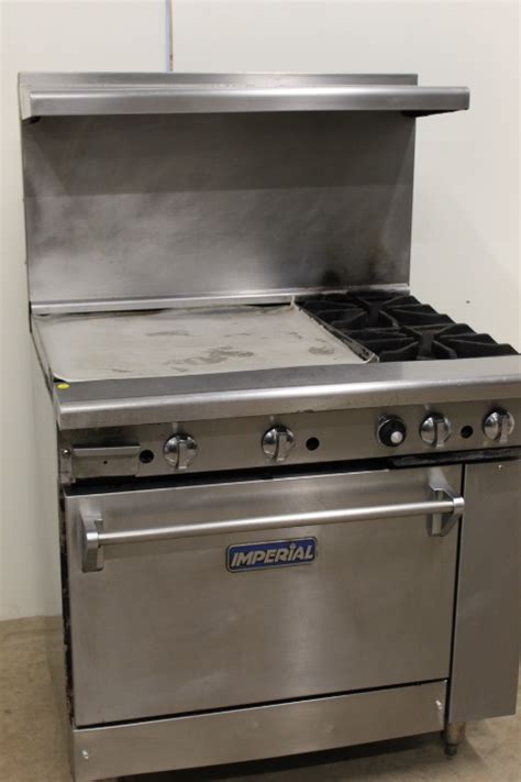 Imperial Range Flat Top Grill Stove Oven Combo Restaurant Bakery