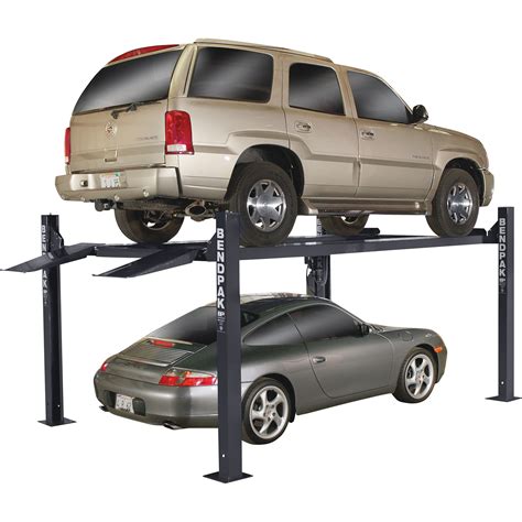 Bendpak 4 Post Lift Widestandard Car Lift — 9000 Lb Capacity Gray