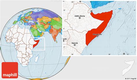 Somalia Location On World Map Map
