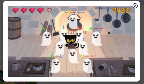 By clicking on this year's doodle, you can help a cat wizard clear ghosts from his school. The Best Google Doodle Cat - Tronton Viral