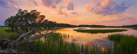 Marsh Sunset Little Talbot State Park Florida Florida Landscape