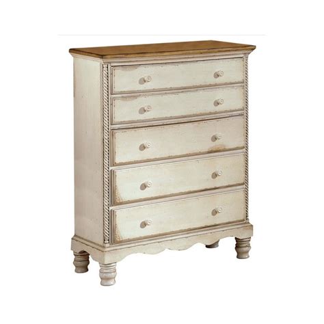 Hillsdale Wilshire 5 Drawer Chest In Antique White 1172 785