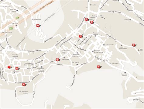 City Map Of Taormina