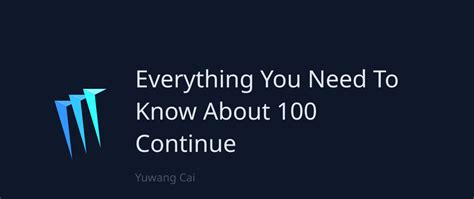 Everything You Need To Know About 100 Continue Dev Community