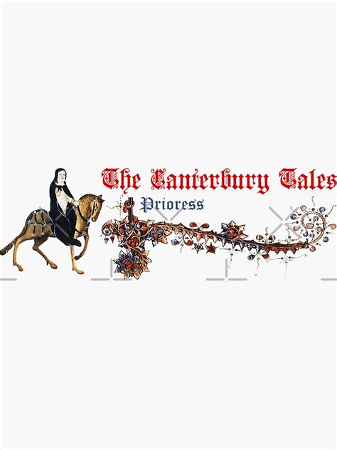 Canterbury Tales Prioress Sticker For Sale By Alexvas Redbubble