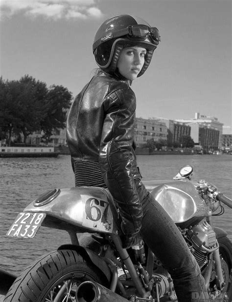 Guzzi Gal Cafe Racer Girl Moto Guzzi Cafe Racer Biker Girl