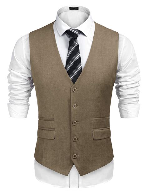 Men S Suit Vest V Neck Wool Herringbone Tweed Casual Waistcoat Formal