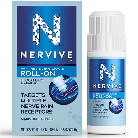 Nervive Nerve Care Pain Relieving Roll On Liquid Max Strength No Mess