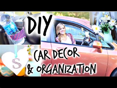 Free tutorial with pictures on how to make a decoration in under 30 minutes using t shirt, fishing line, and fake flowers. DIY Car Decor & Organization! - YouTube