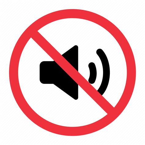 No Sound Warning Forbidden Volume Speaker Prohibited Icon