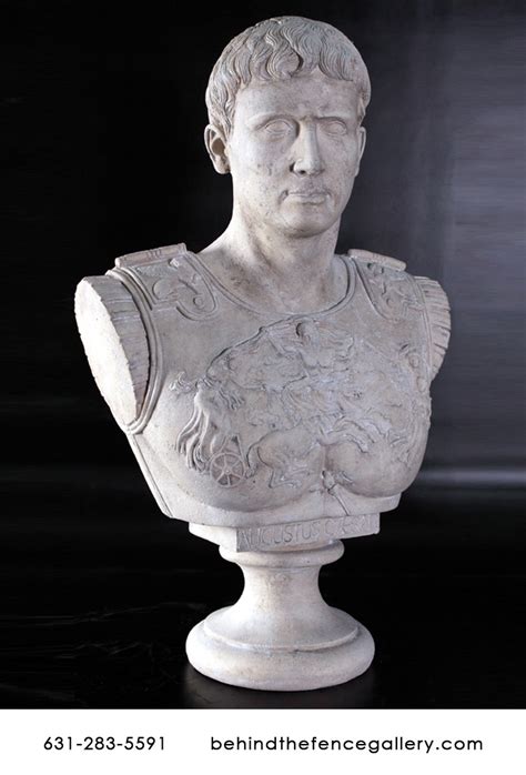 Augustus Caesar Bust Augustus Caesar Bust Behind The Fence Statues