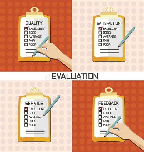 Evaluation Report Card Clipboard Assessment Grades Stock Illustration