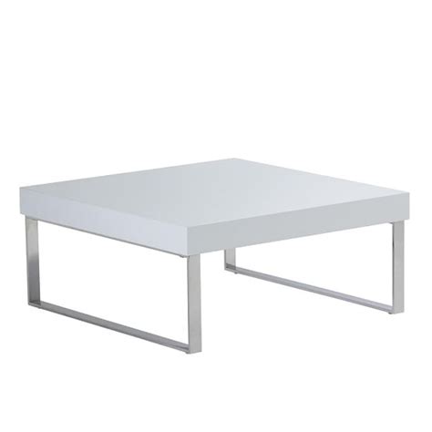 Almara Coffee Table In White High Gloss With Chrome Frame Furniture