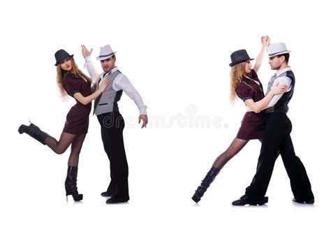 The Pair Of Dancers Dancing Modern Dances Stock Photo Image Of