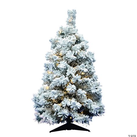Vickerman 36 Flocked Alaskan Pine Christmas Tree With
