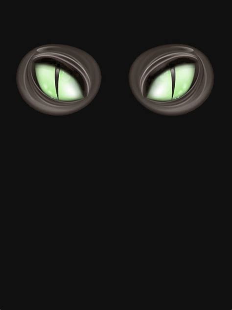 Scary Green Glowing Cat Eyes Halloween Costume T Shirt For Sale By