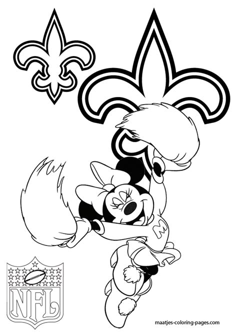 Nfl coloring pages texans logos football houston teams american cool team player rockets vikings getcolorings drawing printable getdrawings print clubs. New Orleans Saints Minnie Mouse Cheerleader Coloring Pages