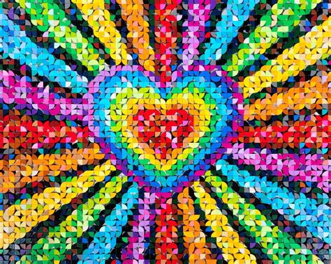 Rainbow Heart A Lego Mosaic Pulsing With Color Bricknerd All