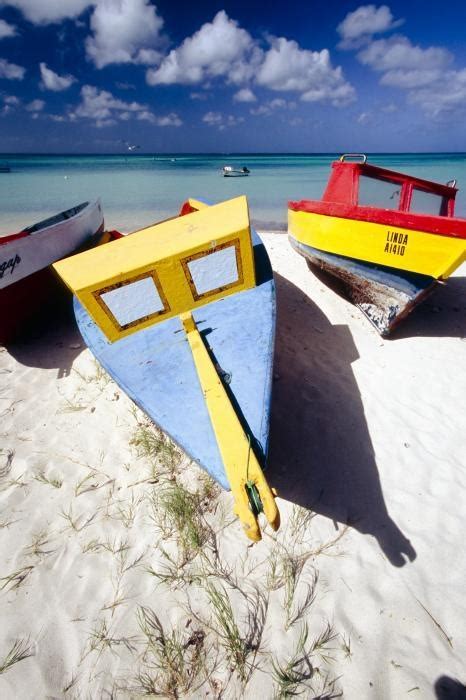 Colorful Boats On Eagle Beach Aruba Poster By George Oze Eagle Beach
