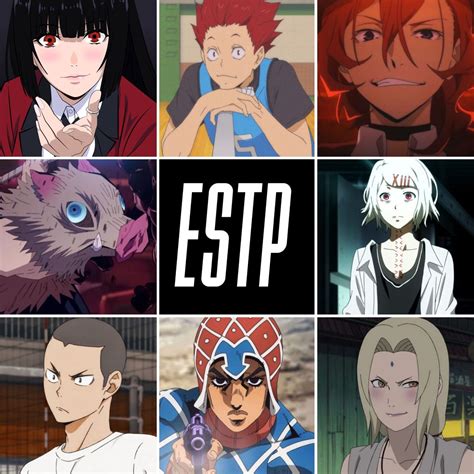 Many Different Anime Characters With The Words Estp