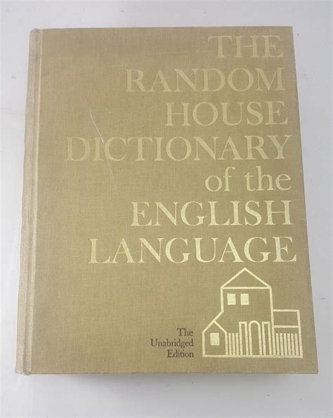 Vintage The Random House Dictionary Of The English Language Unabridged